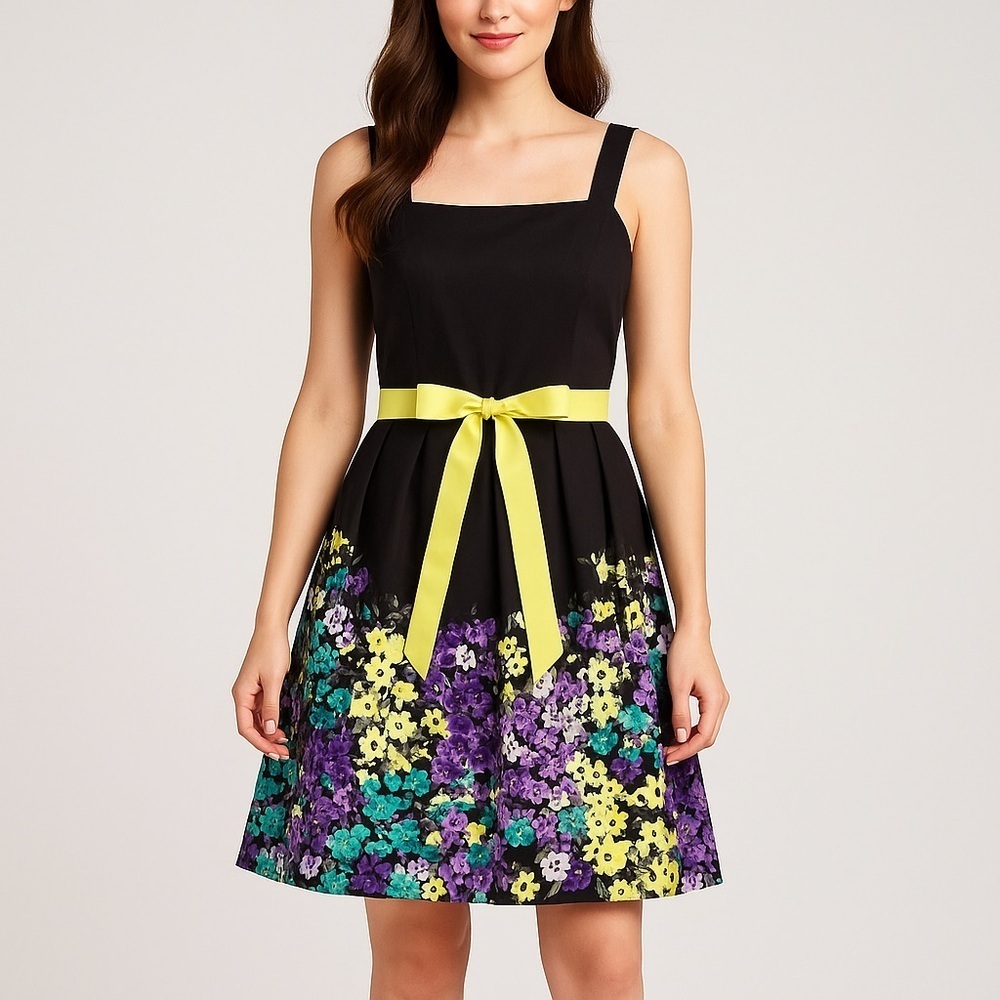 Madison Leigh Floral Fit & Flare Dress Sz 12
